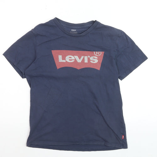 Levi's Men's Blue Graphic Logo Regular Fit Cotton T-Shirt M