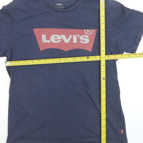 Levi's Men's Blue Graphic Logo Regular Fit Cotton T-Shirt M