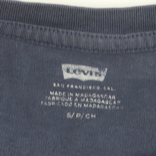 Levi's Men's Blue Graphic Logo Regular Fit Cotton T-Shirt M