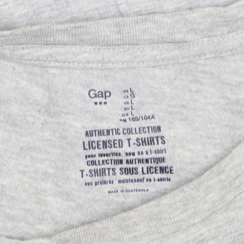 Gap Men's Grey NASA Logo Graphic Print T-Shirt Size L