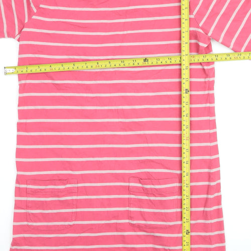 Boden Womens Pink White Stripe 3/4 Sleeve Cotton Tunic UK 12