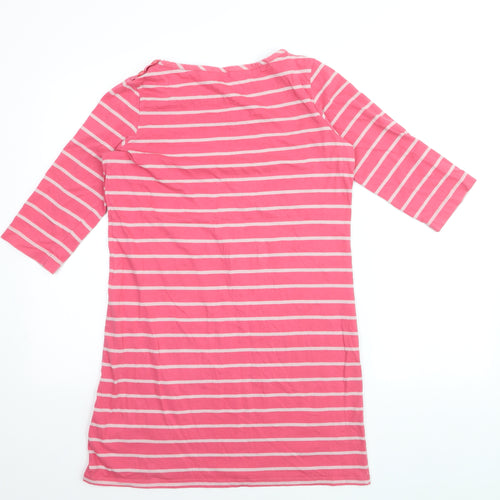Boden Womens Pink White Stripe 3/4 Sleeve Cotton Tunic UK 12