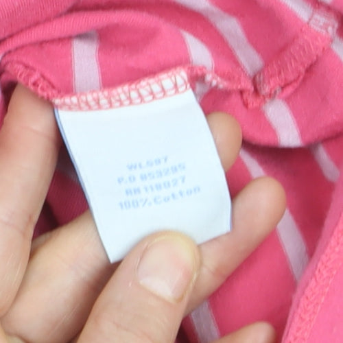 Boden Womens Pink White Stripe 3/4 Sleeve Cotton Tunic UK 12