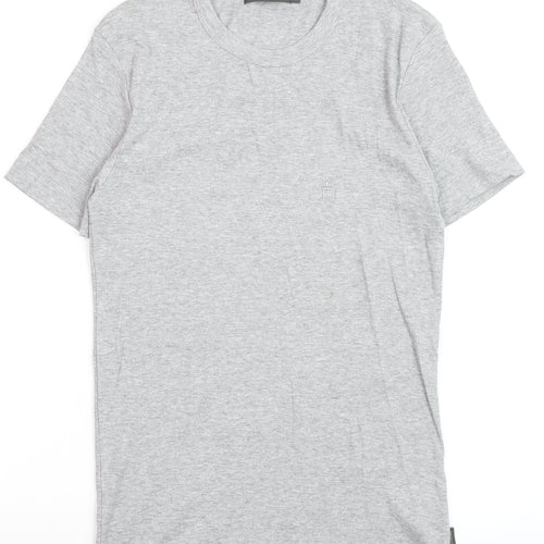 French Connection Men's Grey Crew Neck Cotton T-Shirt M