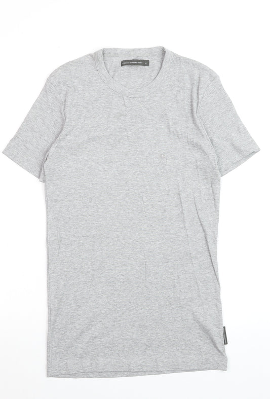 French Connection Men's Grey Crew Neck Cotton T-Shirt M