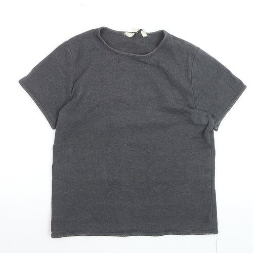 Laura Ashley Women's Grey Cotton Short Sleeve T-Shirt Size 18