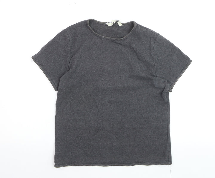 Laura Ashley Women's Grey Cotton Short Sleeve T-Shirt Size 18