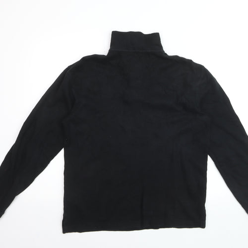 Ralph Lauren Men’s Black Cotton 1/4 Zip Jumper Size S Classic Fit