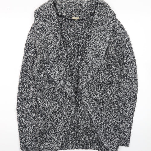 OVS Women's Grey Chunky Knit Open Cardigan Size S