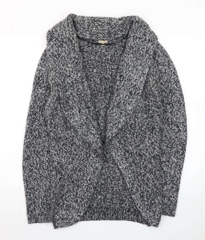 OVS Women's Grey Chunky Knit Open Cardigan Size S