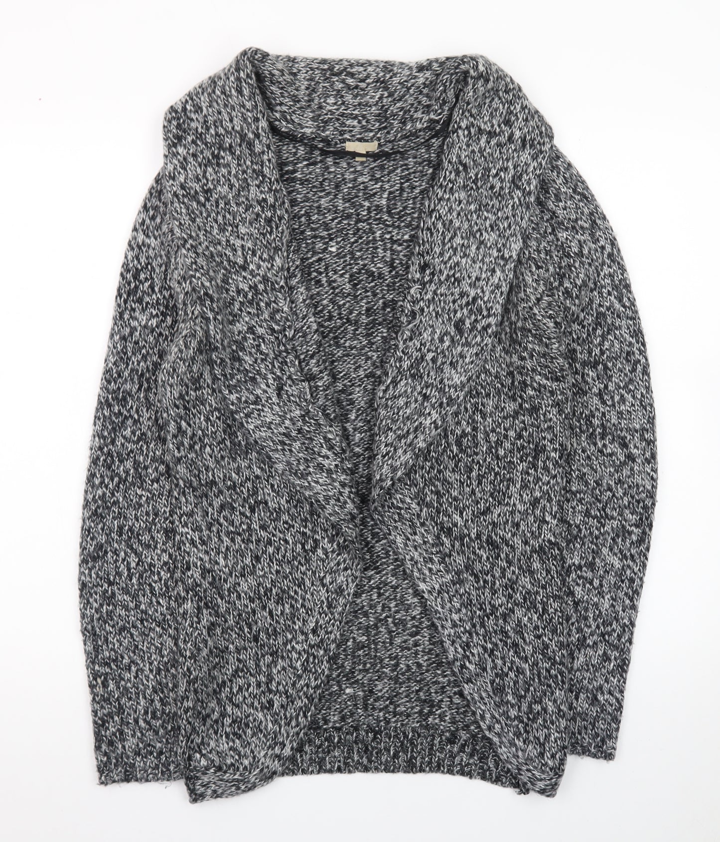OVS Women's Grey Chunky Knit Open Cardigan Size S