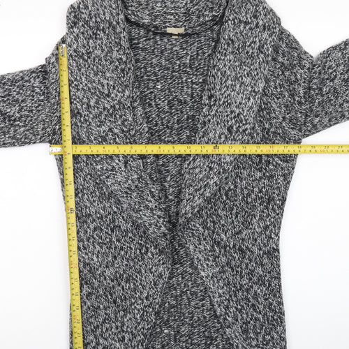 OVS Women's Grey Chunky Knit Open Cardigan Size S