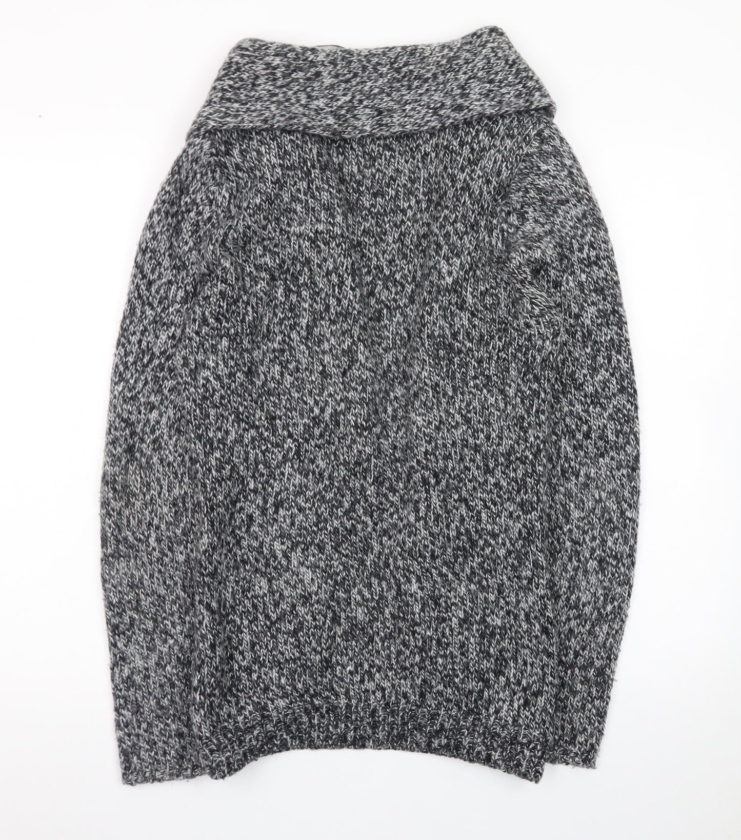 OVS Women's Grey Chunky Knit Open Cardigan Size S