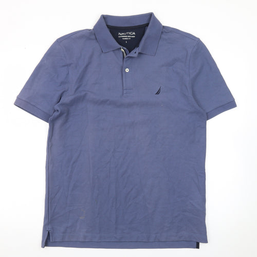 Nautica Men's Blue Classic Fit Performance Polo Shirt L