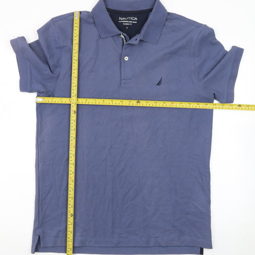 Nautica Men's Blue Classic Fit Performance Polo Shirt L