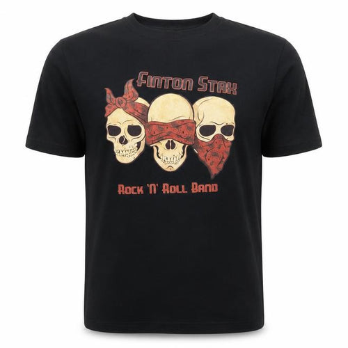 Anvil Men’s Black Rock Band Graphic T-Shirt - Size L Cotton Vintage Style