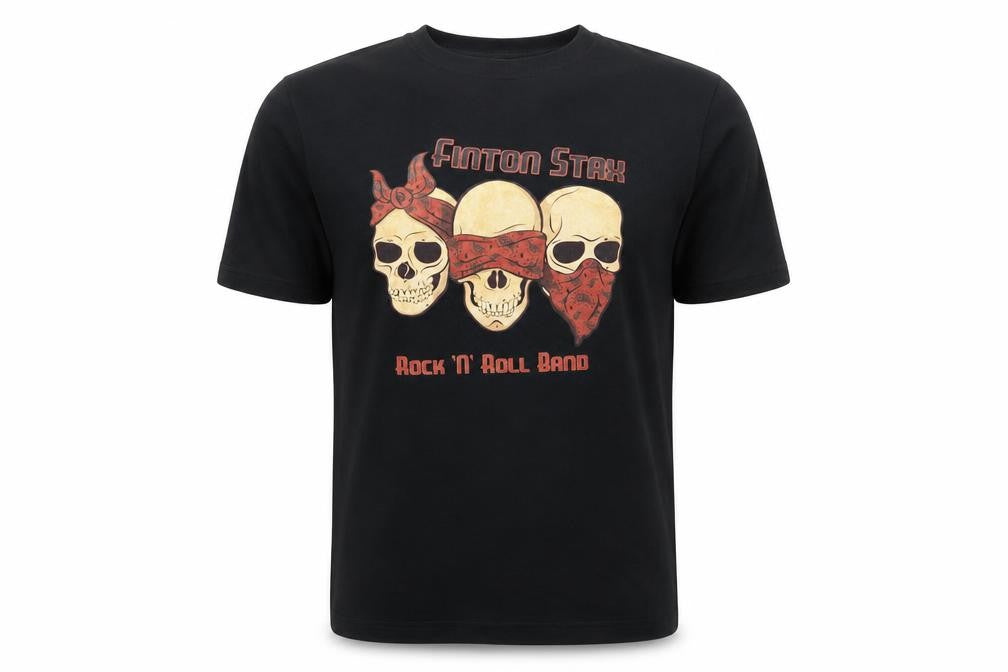 Anvil Men’s Black Rock Band Graphic T-Shirt - Size L Cotton Vintage Style