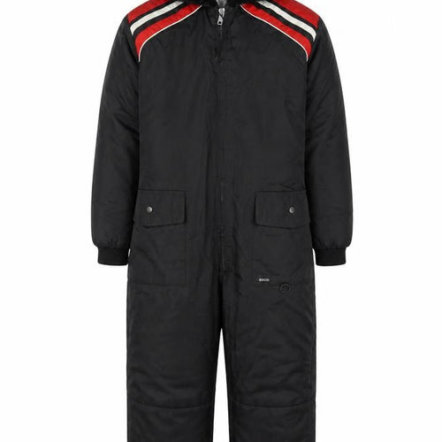 Edco Men's Black M Insulated Snow Pants Ski Suit Belted Hooded Winter Gear