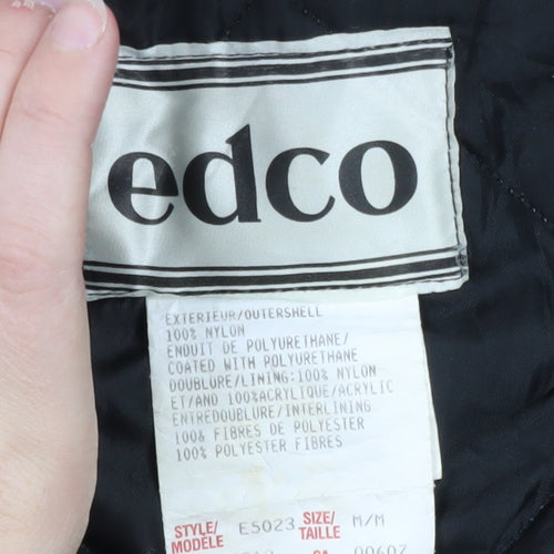 Edco Men's Black M Insulated Snow Pants Ski Suit Belted Hooded Winter Gear