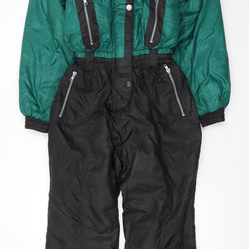 Nevada Unisex Green Black Padded Snow Pants Ski Suit Size 5-6