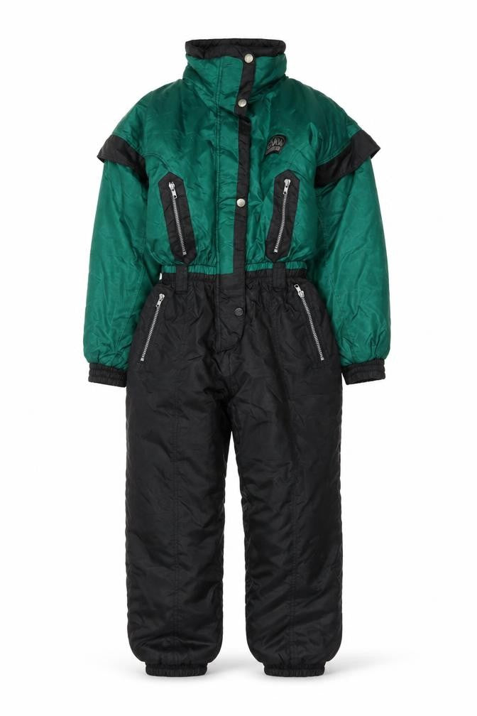 Nevada Unisex Green Black Padded Snow Pants Ski Suit Size 5-6