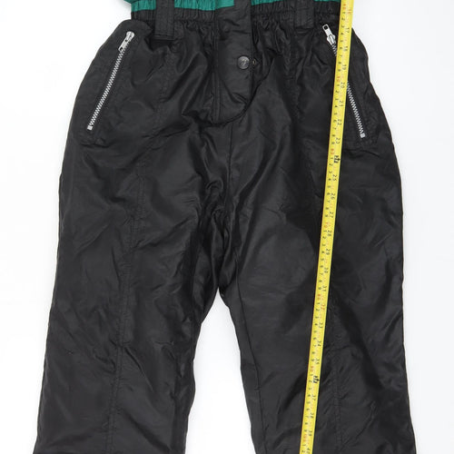 Nevada Unisex Green Black Padded Snow Pants Ski Suit Size 5-6
