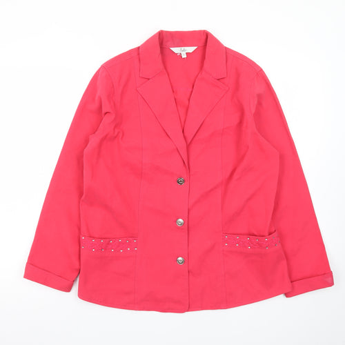 Isle Women’s Pink Size 14 Classic Single-Breasted Blazer