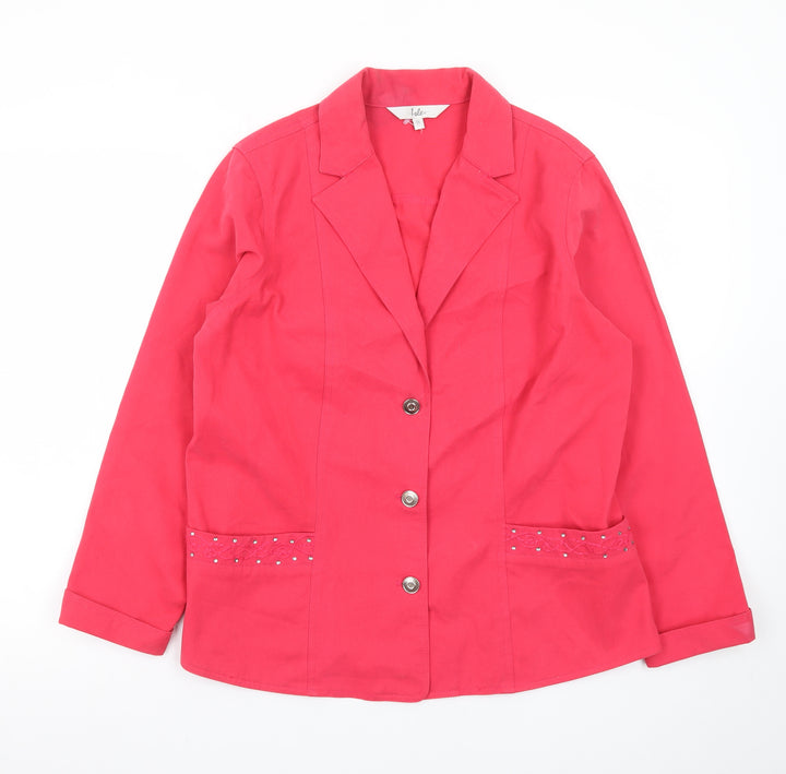 Isle Women’s Pink Size 14 Classic Single-Breasted Blazer