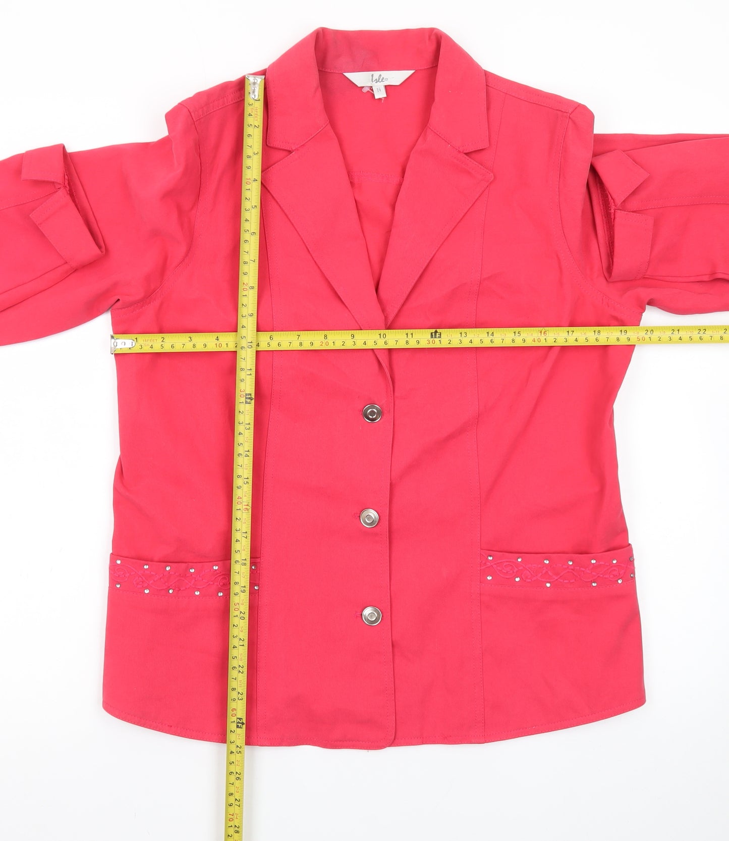 Isle Women’s Pink Size 14 Classic Single-Breasted Blazer