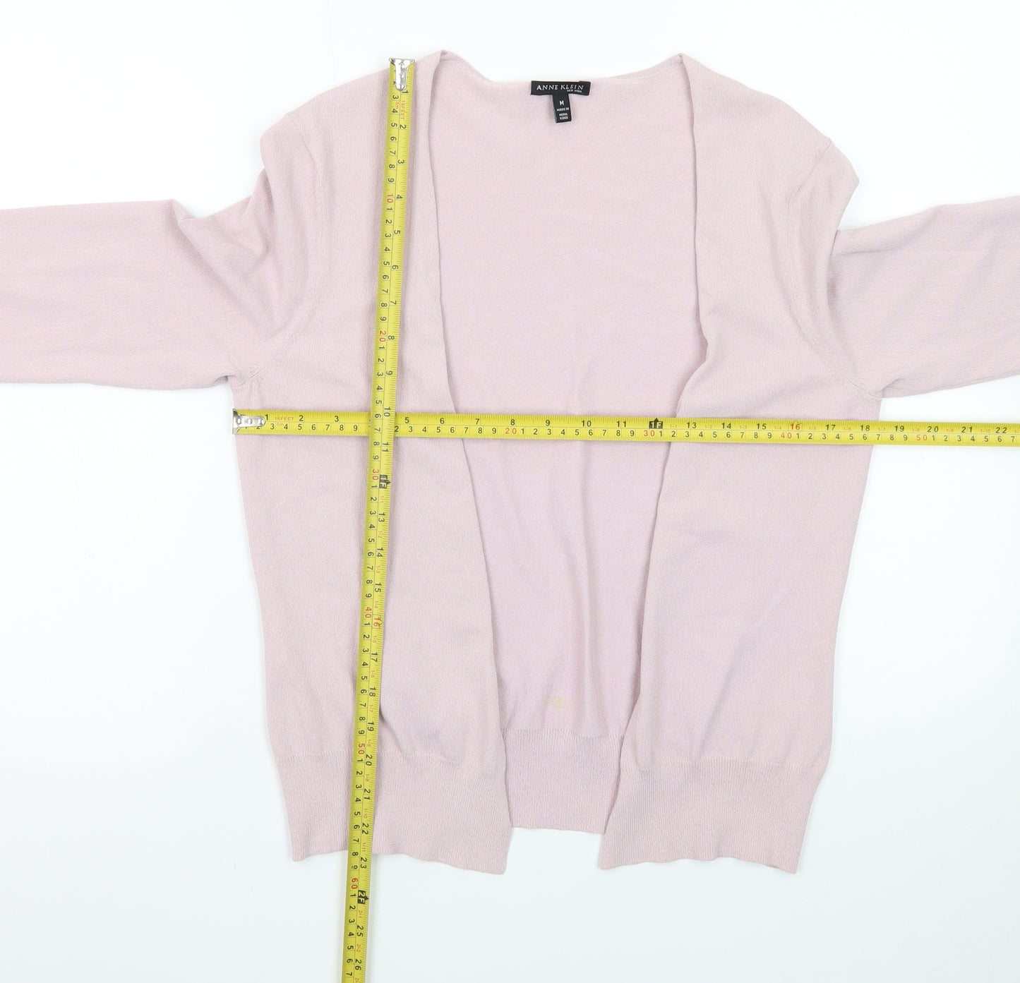 Anne Klein Women's Pink Rayon Blend Cardigan Size M