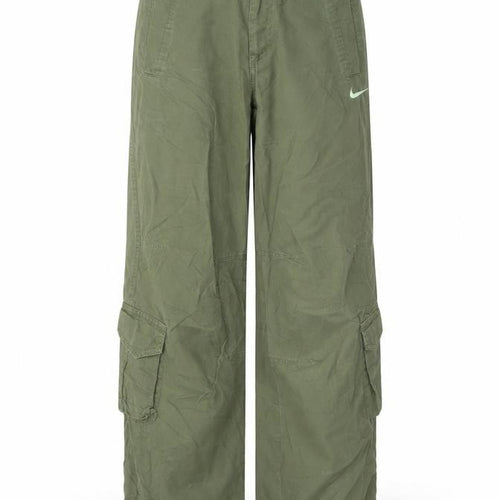 Nike Girls Green Cargo Trousers M 10-12 Years Cotton Casual Outdoor