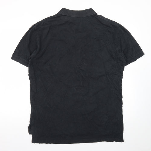 Ralph Lauren Men's Black Cotton Polo Shirt L Classic Fit