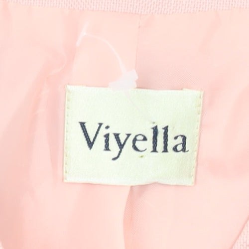 Viyella Women's Pink Single-Breasted Blazer Jacket UK 8 Classic Fit