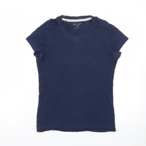 Tu Clothing Women's Blue Basic Short Sleeve Cotton T-Shirt Size 8
