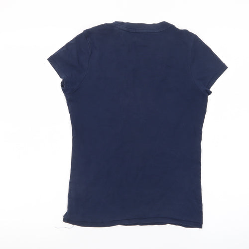 Tu Clothing Women's Blue Basic Short Sleeve Cotton T-Shirt Size 8