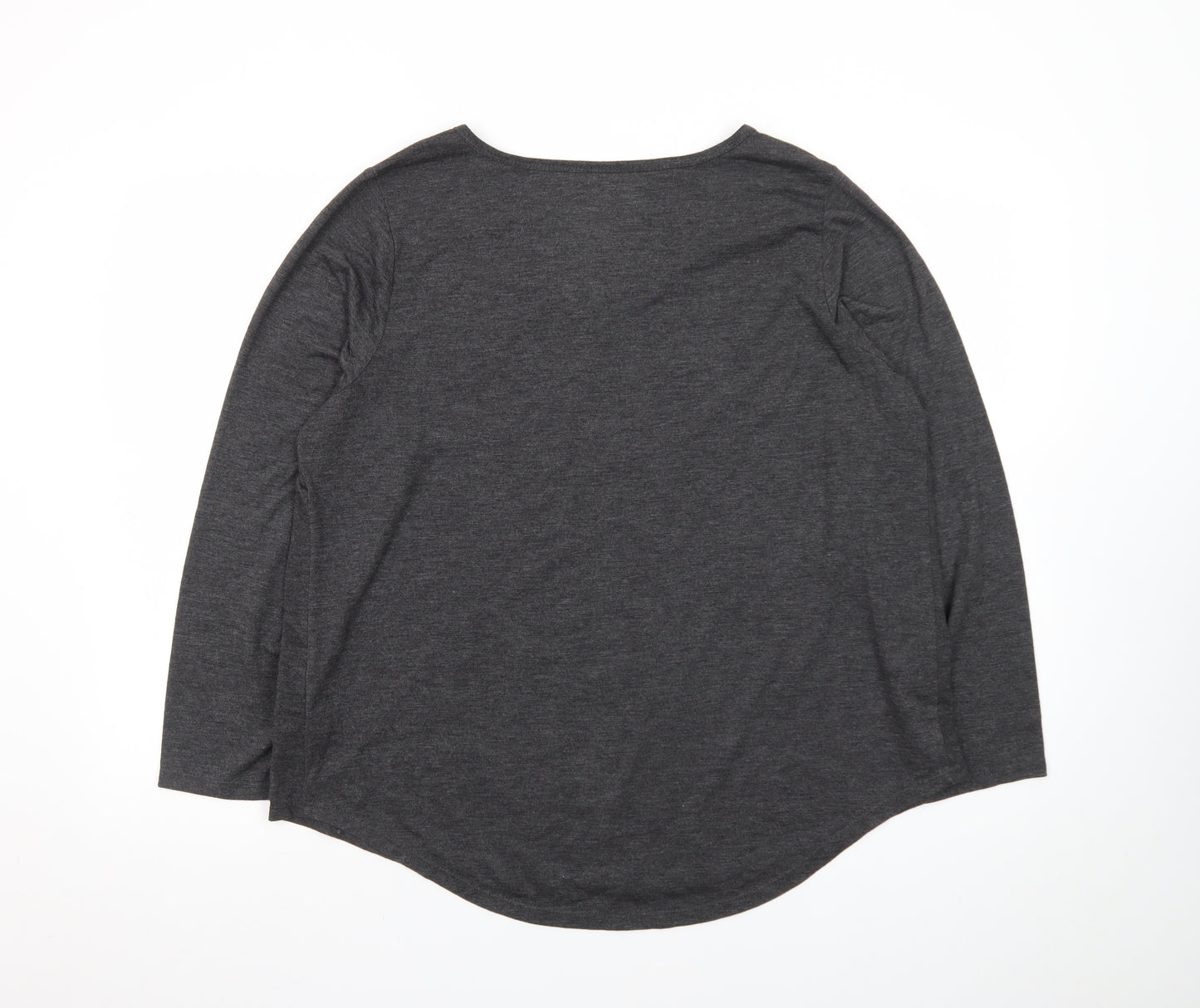 Style & Co Women’s Grey Sequin Star Long Sleeve T-Shirt Size 18 Plus