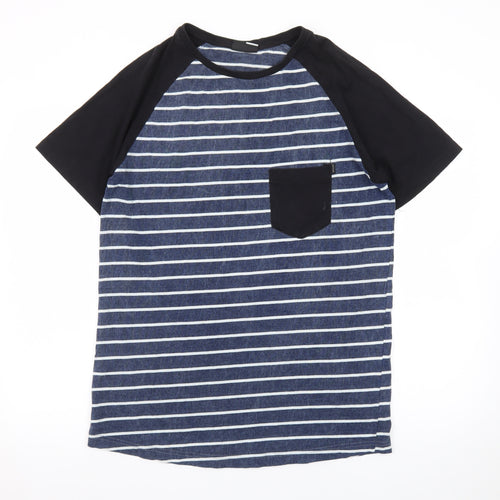 Rip Curl Men’s Blue Striped Short Sleeve Crew Neck T-Shirt Size M