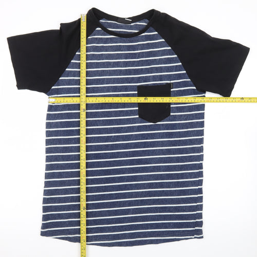 Rip Curl Men’s Blue Striped Short Sleeve Crew Neck T-Shirt Size M