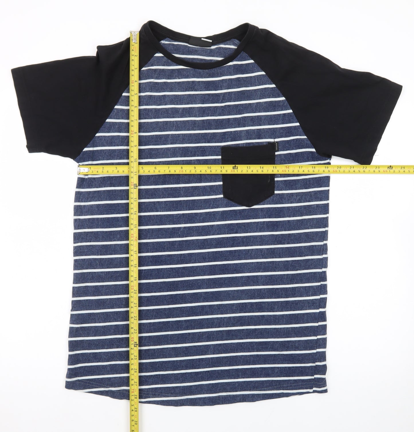 Rip Curl Men’s Blue Striped Short Sleeve Crew Neck T-Shirt Size M
