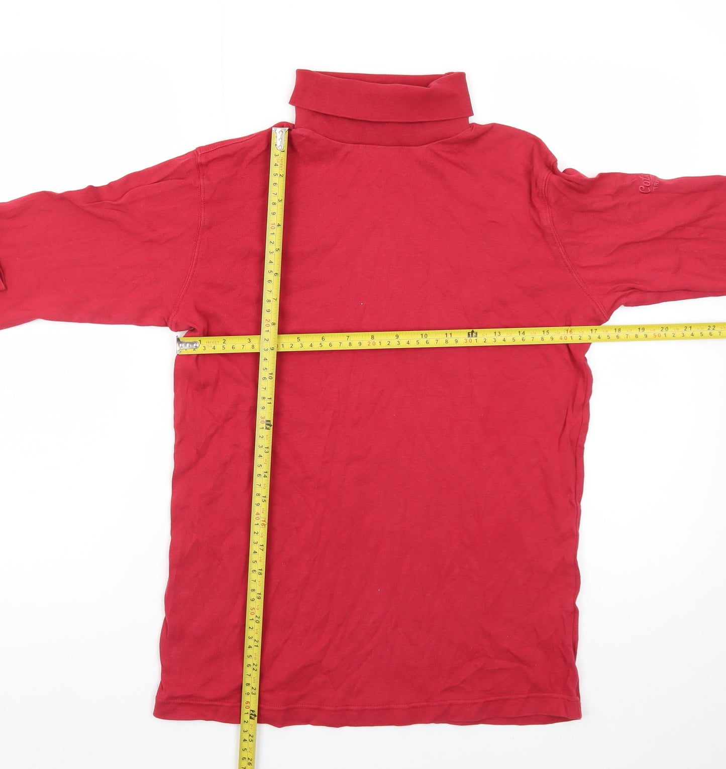 Cotton Traders Womens Red Roll Neck Long Sleeve T-Shirt Size M