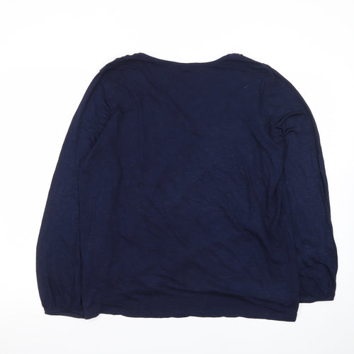 Marks and Spencer Women’s Blue Long Sleeve V-Neck Tunic Blouse Size 16