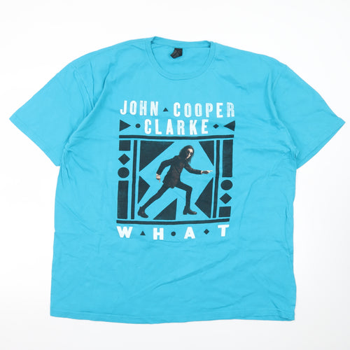 Gildan Men's Blue John Cooper Clarke Band Graphic 2XL T-Shirt