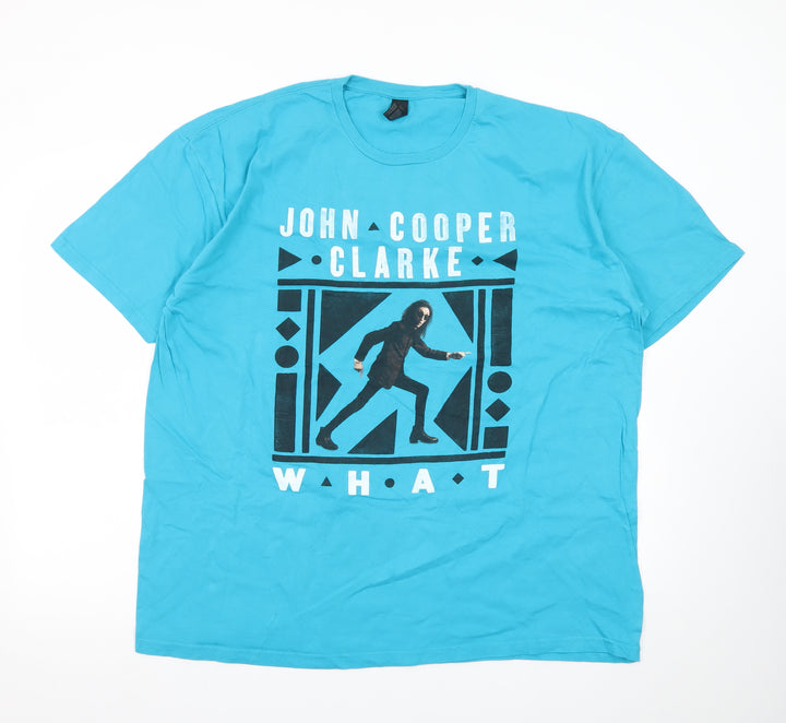 Gildan Men's Blue John Cooper Clarke Band Graphic 2XL T-Shirt