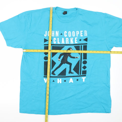 Gildan Men's Blue John Cooper Clarke Band Graphic 2XL T-Shirt