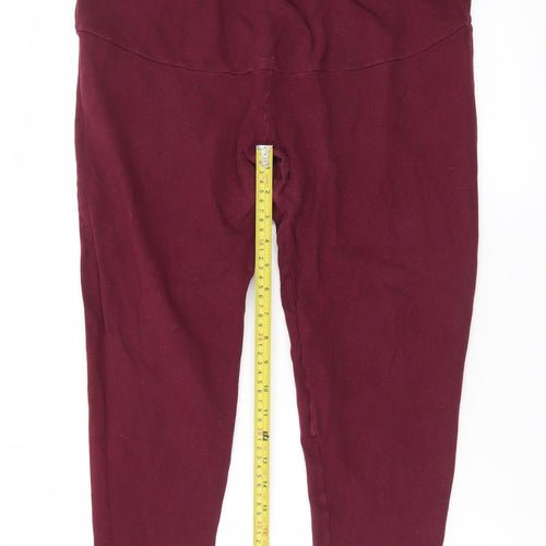 Love Leggings Women Burgundy UK 20 Ankle Stretch Leggings