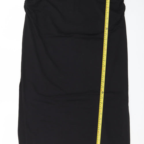 H&M Divided Women Black Midi Stretch Pencil Skirt XL