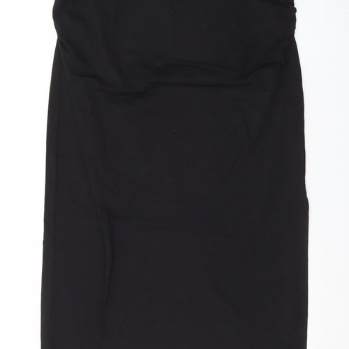 H&M Divided Women Black Midi Stretch Pencil Skirt XL