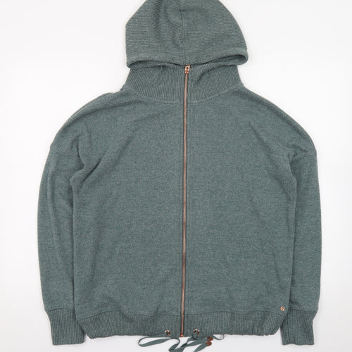 Next Womens Green Full Zip Hoodie Size 12 Polyester Blend