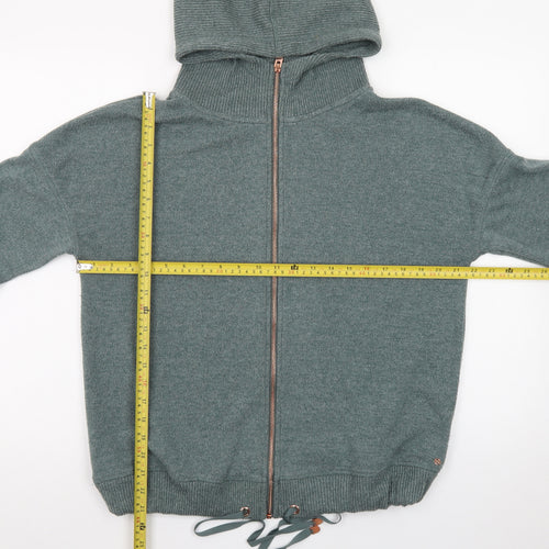 Next Womens Green Full Zip Hoodie Size 12 Polyester Blend
