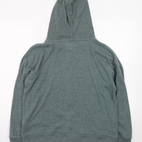 Next Womens Green Full Zip Hoodie Size 12 Polyester Blend
